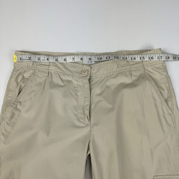Calvin Klein Jeans Cropped Pants Cream Beige Khaki Cotton Size 12 - Picture 8 of 12